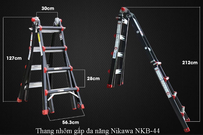 Ảnh Thang nhôm gấp đa năng Nikawa NKB-44 rẻ nhất Hà Nội