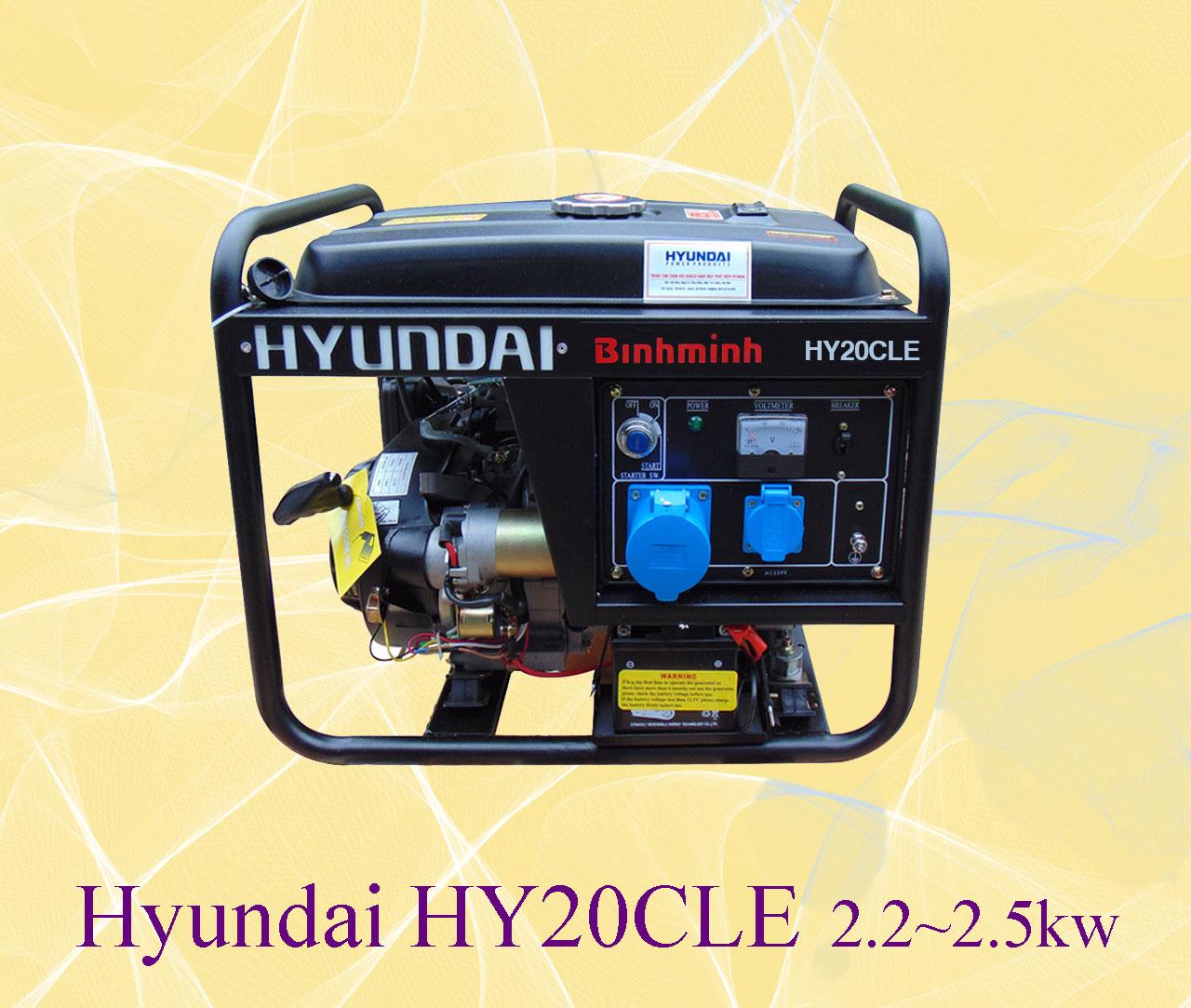 Ảnh Máy phát điện Hyundai HY20CLE 2.2KVA giá tốt