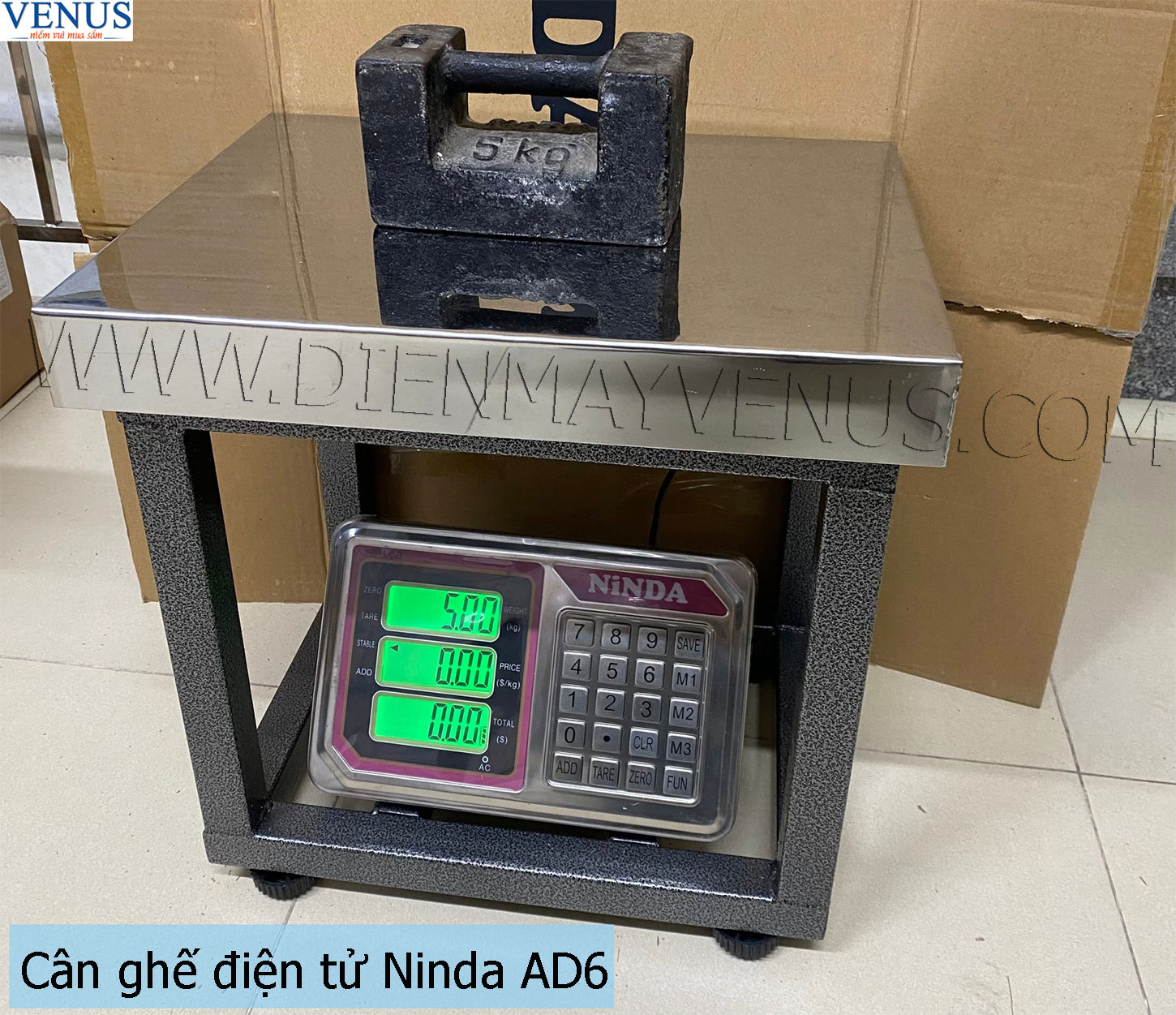 Ảnh Cân ghế điện tử Ninda AD6 tải trọng 150kg 300kg