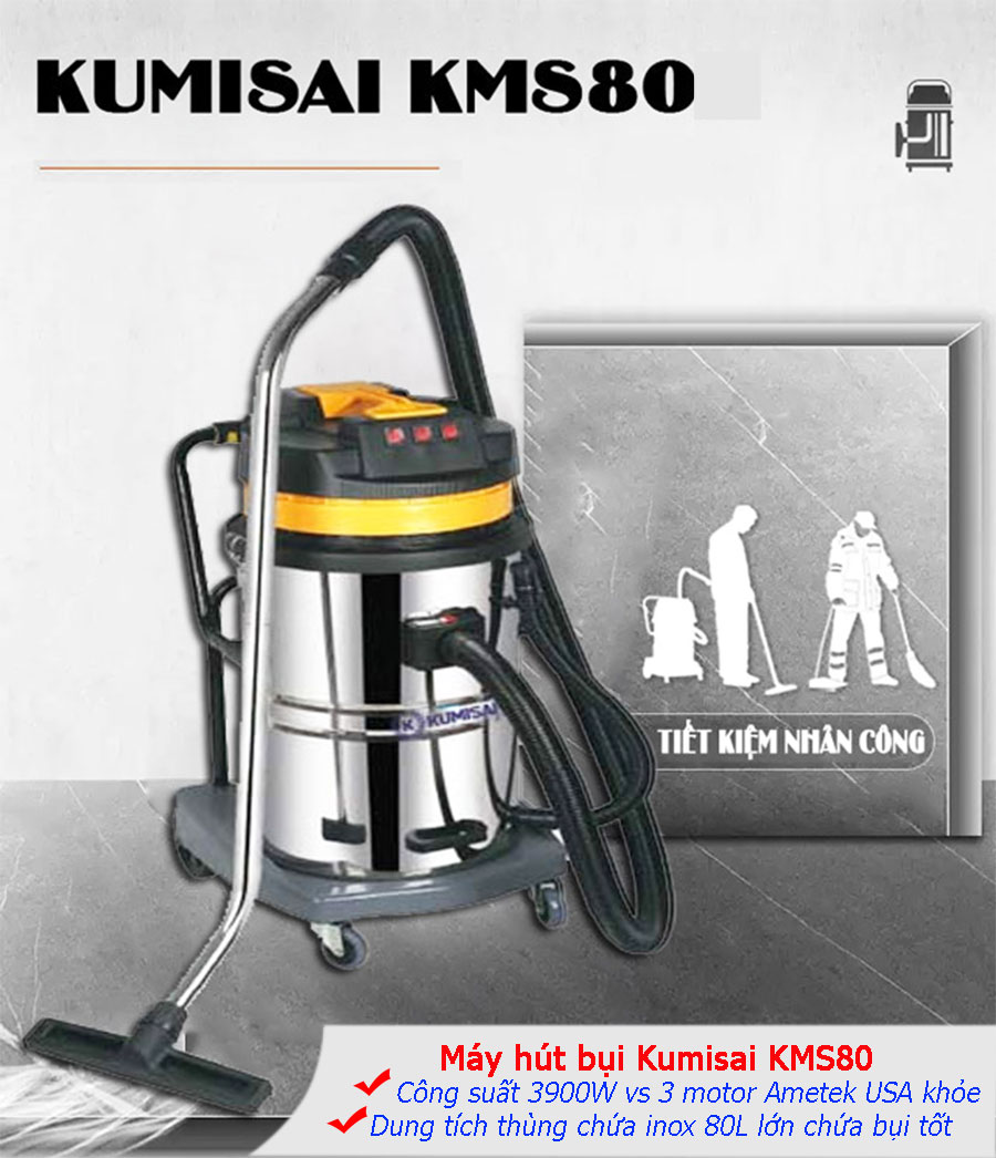 Ảnh Máy hút bụi công nghiệp Kumisai KMS80 tốt rẻ